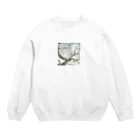 bigbamboofamilyの月明かりと梟 Crew Neck Sweatshirt