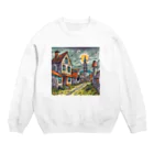 Paonのズーのゾンビくんの町２ Crew Neck Sweatshirt