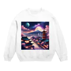 WifebearのJapan Galaxy Crew Neck Sweatshirt