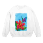 Akissの蜜を吸うアゲハ蝶 Crew Neck Sweatshirt