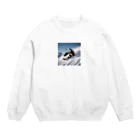 Blue Linksの滑ることなく滑降するパンダの器用さ Crew Neck Sweatshirt