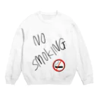 空想空間のNO SMOKING Crew Neck Sweatshirt