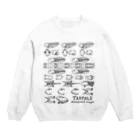 さちこの生物雑貨のオタマジャクシ発生段階 Crew Neck Sweatshirt