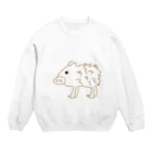 いちご2415の【下手な絵】いのしし Crew Neck Sweatshirt