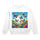 すずらん24の幸運のお花畑 Crew Neck Sweatshirt