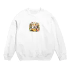 ぷっくりショップのぷっくりハムちゃん Crew Neck Sweatshirt