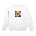 me-tooの「元気いっぱい！走りたくなるワンちゃん」 Crew Neck Sweatshirt