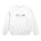 ねこてぃぶの仲良しにゃんこ Crew Neck Sweatshirt