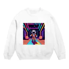 jsaofsjofaakoの宇宙船の中のダンスフロア Crew Neck Sweatshirt