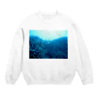 umin0nakaの青い珊瑚礁 Crew Neck Sweatshirt