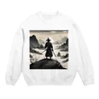 d-design-labの戦に敗れた武士が佇む風景画4 Crew Neck Sweatshirt