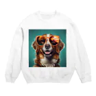 AQUAMETAVERSEのサングラスをかけた、かわいい犬 Marsa 106 Crew Neck Sweatshirt