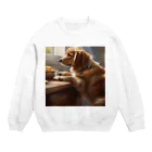 ponazuの帰りを待つ犬 Crew Neck Sweatshirt