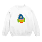 らくがきクレヨンのらくがきロケット Crew Neck Sweatshirt