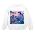 ゆーきの都市の狭間で Crew Neck Sweatshirt