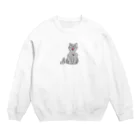 skの猫 Crew Neck Sweatshirt