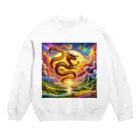 すずらん24の幸運の金の龍！！ Crew Neck Sweatshirt