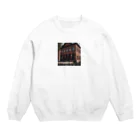 Mickショップのレンガ造りの歴史的な建物 Crew Neck Sweatshirt