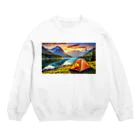 Kz_25@アウトドアーのキャンプファッション -Sunrise- Crew Neck Sweatshirt