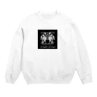 ogamiairiの怒りが囁く、かっこいい狼🐺 Crew Neck Sweatshirt