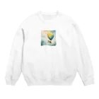 Oimo_shanの旅するカエルさん Crew Neck Sweatshirt