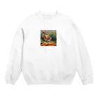 IKINARIの人参とうさぎ Crew Neck Sweatshirt