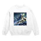 DREAMHOUSEの雪山のオオカミの群れ Crew Neck Sweatshirt