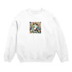 カピパーラ🐻のあなたの幸運を思ってる♪開運ガール04 Crew Neck Sweatshirt