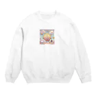 ごみちゃんショップのびっとこくん Crew Neck Sweatshirt