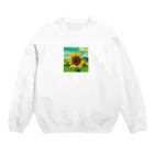 mogumoguuuのひまわり Crew Neck Sweatshirt