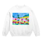 社会福祉法人　真奉会の2023.4ワークショップはやと（壁画） Crew Neck Sweatshirt