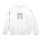 aahsrのくるくるうさくる Crew Neck Sweatshirt