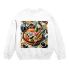 happiness_shopの江戸前の寿司をピカソ風にアレンジ Crew Neck Sweatshirt