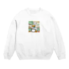 pandaman0303のアヒルシェフ Crew Neck Sweatshirt