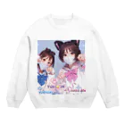 midori_kawaのYuki&JK セーラー服コラボ 夢をつかみ取れ❗️ Crew Neck Sweatshirt