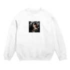 AQUAMETAVERSEの花柄模様の服を着た女性　なでしこ1478 Crew Neck Sweatshirt