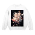 AQUAMETAVERSEのワクワクしながら宇宙の外に旅立つ天使たち アメジスト 2846 Crew Neck Sweatshirt