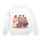 kichamanの家族だんらん Crew Neck Sweatshirt