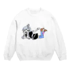 日系日本人@猫大好きのお茶会ガール Crew Neck Sweatshirt