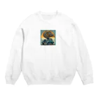 dai-gooutの渦巻くクラシックカー Crew Neck Sweatshirt