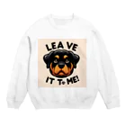 keikei5の力強い表情を見せるロットワイラー🐾 Crew Neck Sweatshirt