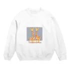 GIRAFFEの三頭身なキリン Crew Neck Sweatshirt