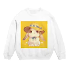 AQUAMETAVERSEの帽子をかぶった可愛いウサギ Marsa 106 Crew Neck Sweatshirt