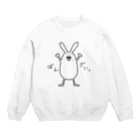 HIBI_AKIRAのウザギくんばんざーいっ Crew Neck Sweatshirt