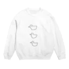 hitsujigumoのゆるいとり３きょうだい Crew Neck Sweatshirt