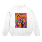 sawaグッズのMusic Lover Elephant Crew Neck Sweatshirt