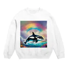 てぃっちゃんのシャチ Crew Neck Sweatshirt