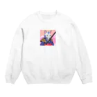 Kousuke2の猫侍 Crew Neck Sweatshirt