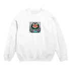 ブルーレイの深海を想う狐 Crew Neck Sweatshirt