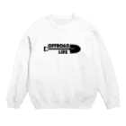 QUQU_WORKSのオフロードライフ スコップデザイン クロカン ブラック Crew Neck Sweatshirt